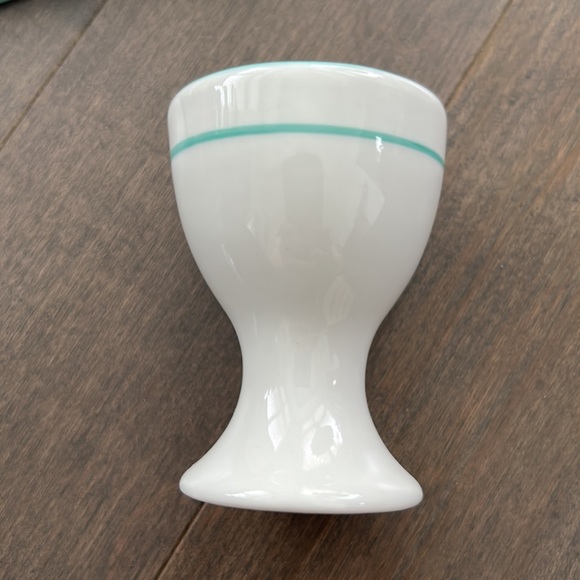 ANTHROPOLOGIE Turquoise Green Ceramic Dish Bundle, Scalloped Tray Egg Holder - Picture 4 of 11